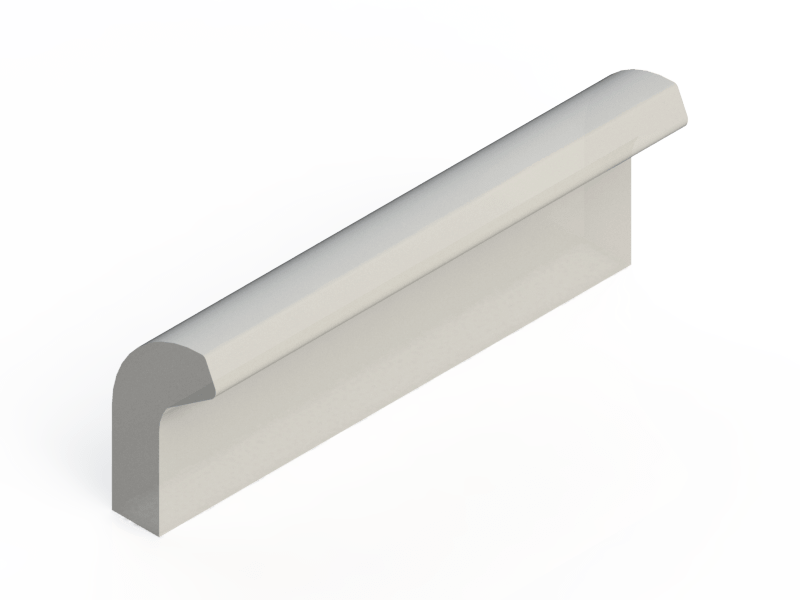 Silicone Profile P11238A - type format Lipped - irregular shape