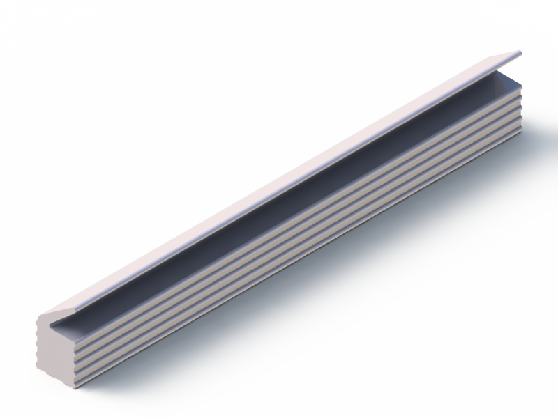 Silicone Profile P1228AU - type format Lipped - irregular shape