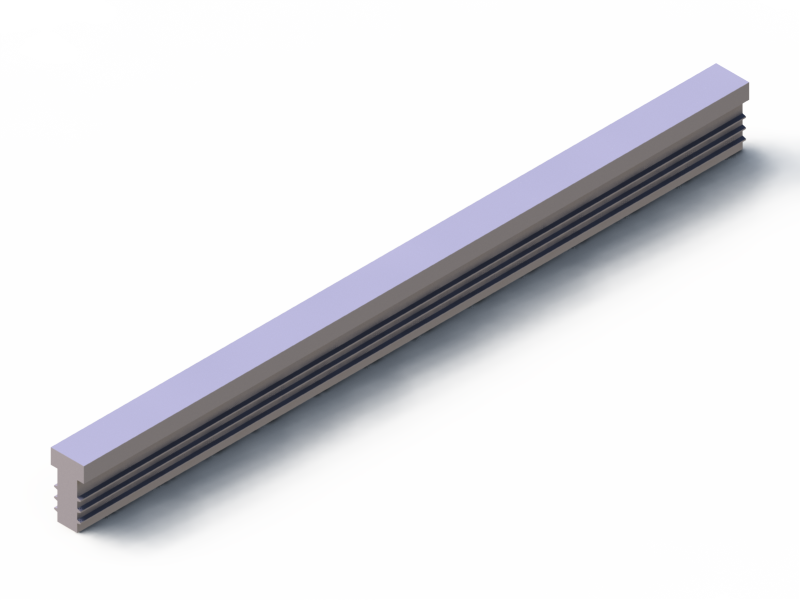 Silicone Profile P1228BD - type format T - irregular shape