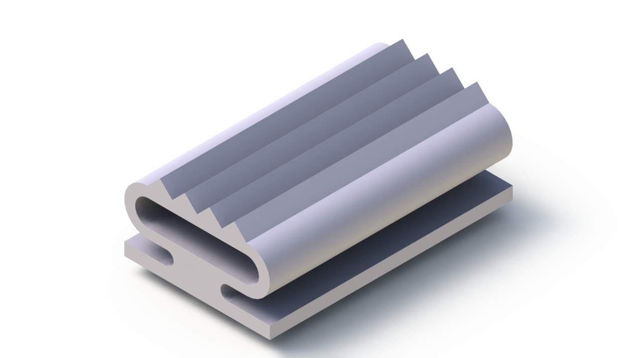 Silicone Profile P1281BP - type format Double Hole - irregular shape