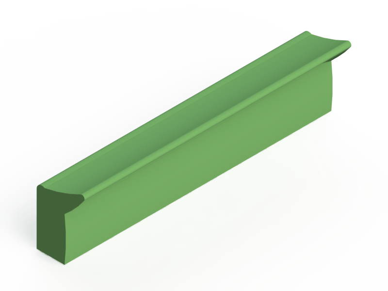 Silicone Profile P130 - type format Lipped - irregular shape