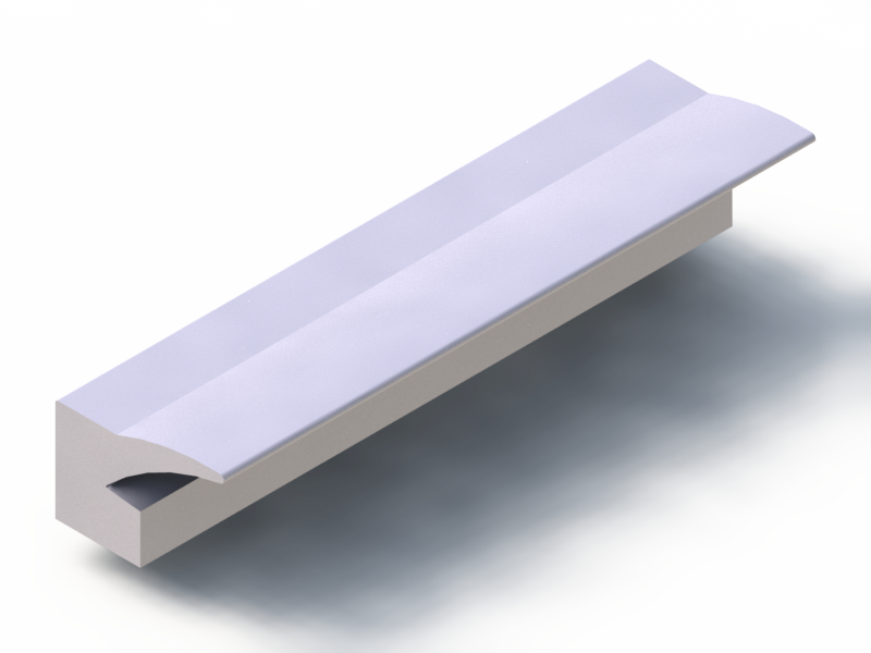 Silicone Profile P1410J - type format Lipped - irregular shape