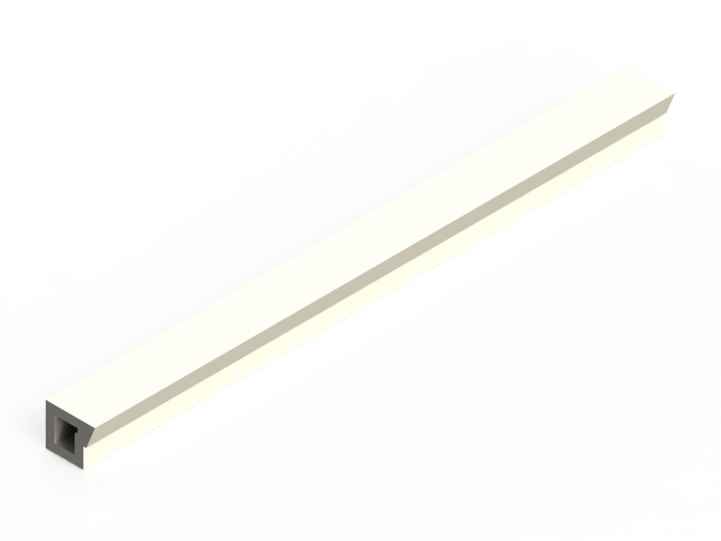 Silicone Profile P1512A - type format Lipped - irregular shape