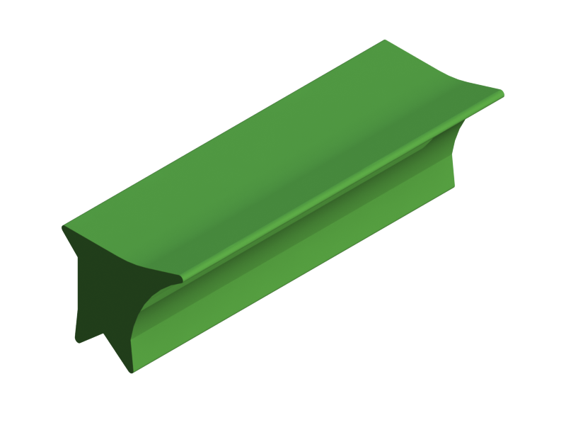 Silicone Profile P1894 - type format Lipped - irregular shape