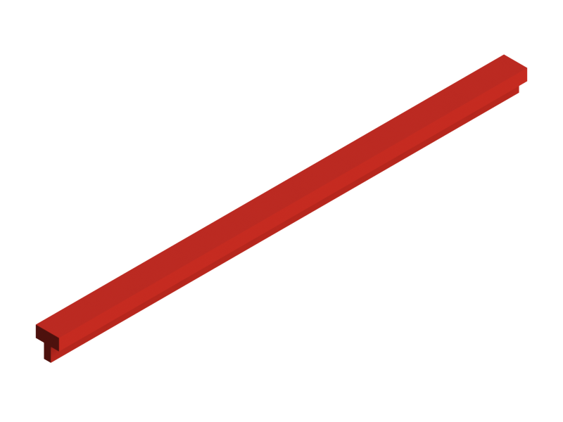 Silicone Profile P20064D - type format T - irregular shape