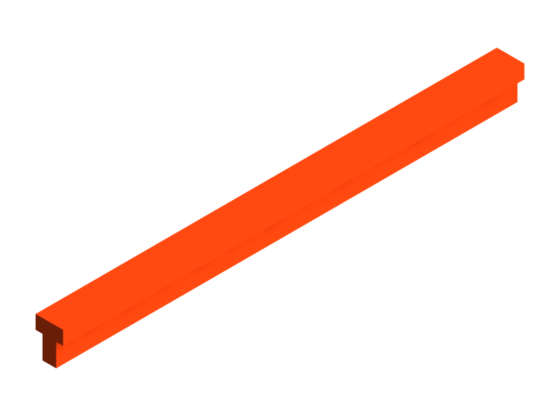 Silicone Profile P20064E - type format T - irregular shape