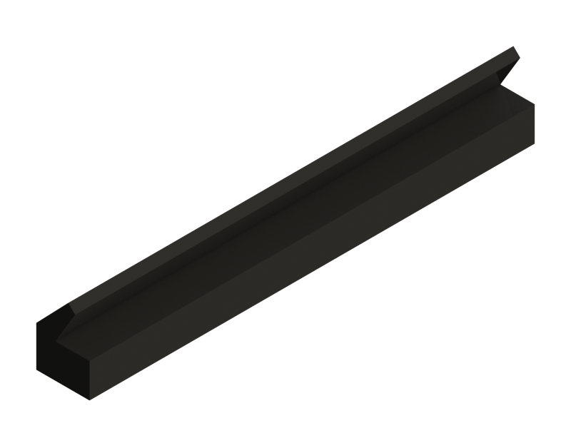 Silicone Profile P2055A - type format Lipped - irregular shape