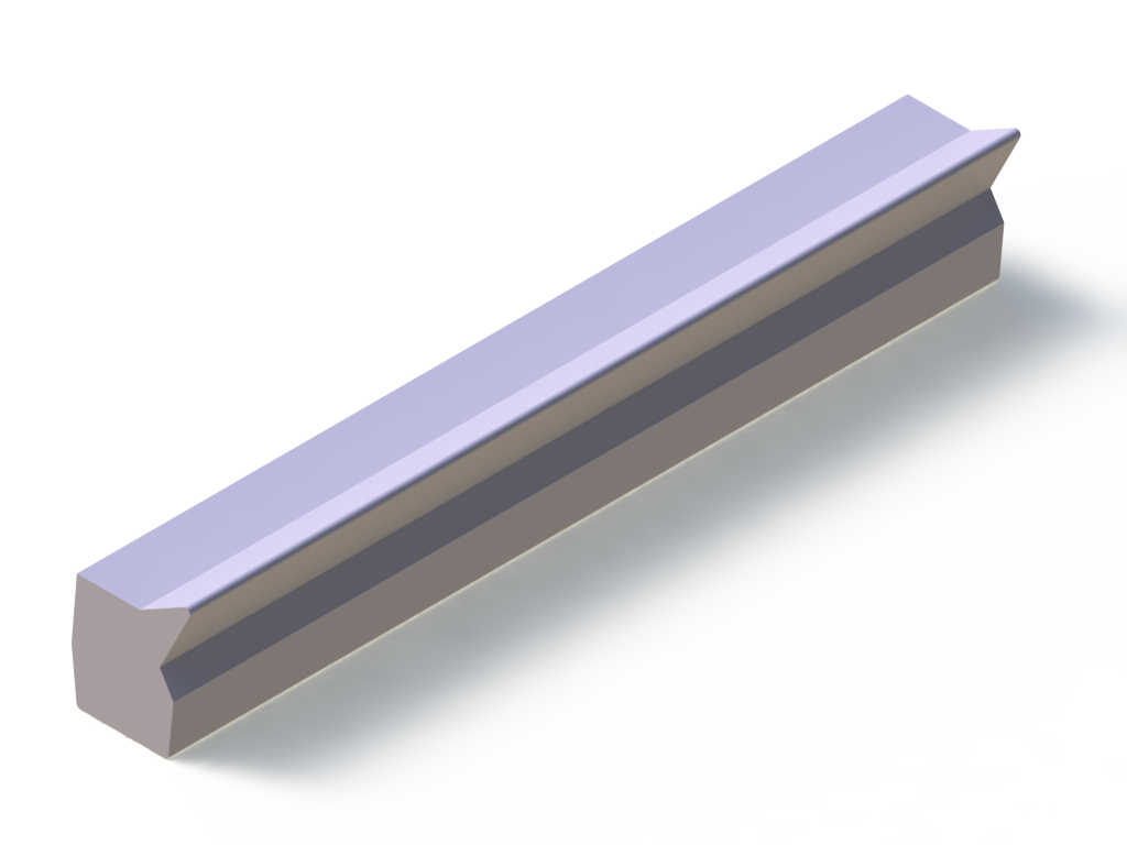 Silicone Profile P2055S - type format Lipped - irregular shape