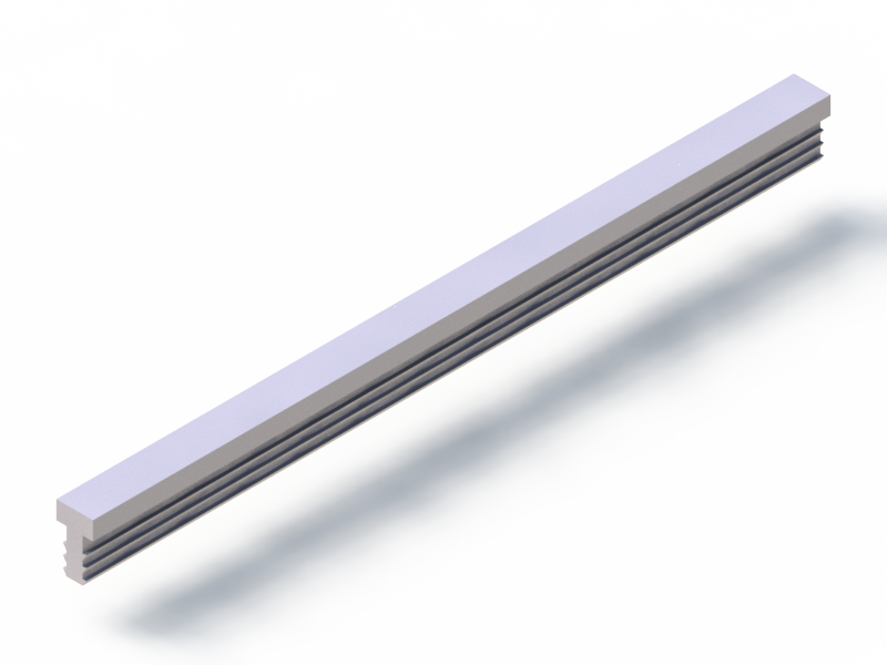 Silicone Profile P20730E - type format T - irregular shape