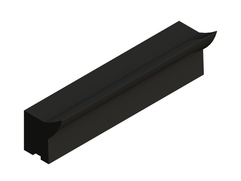 Silicone Profile P2222K - type format Lipped - irregular shape