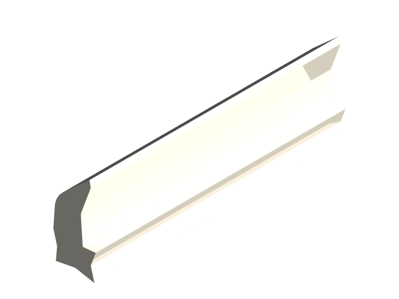 Silicone Profile P2222L - type format Lipped - irregular shape