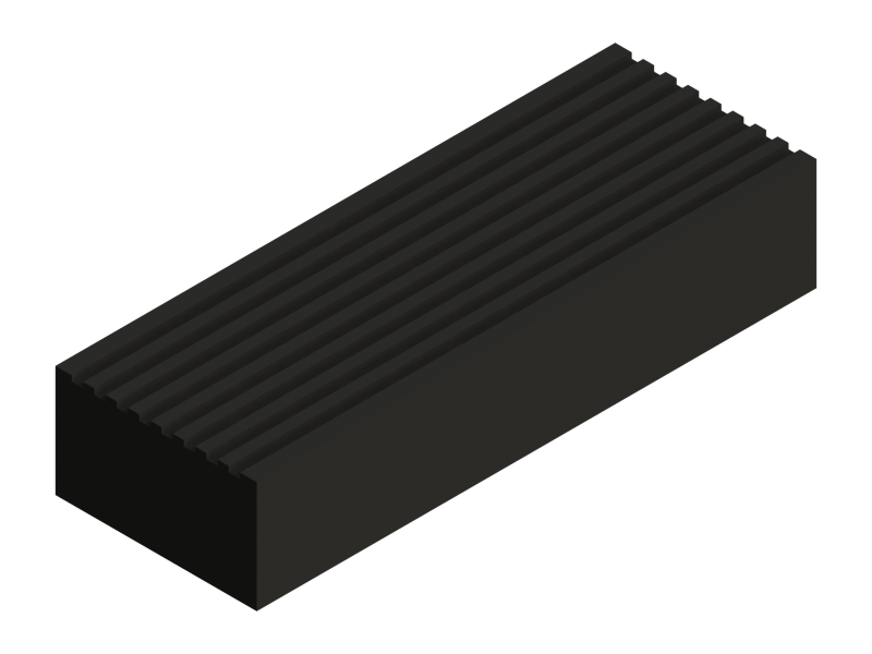 Silicone Profile P2222X - type format Rectangle - regular shape