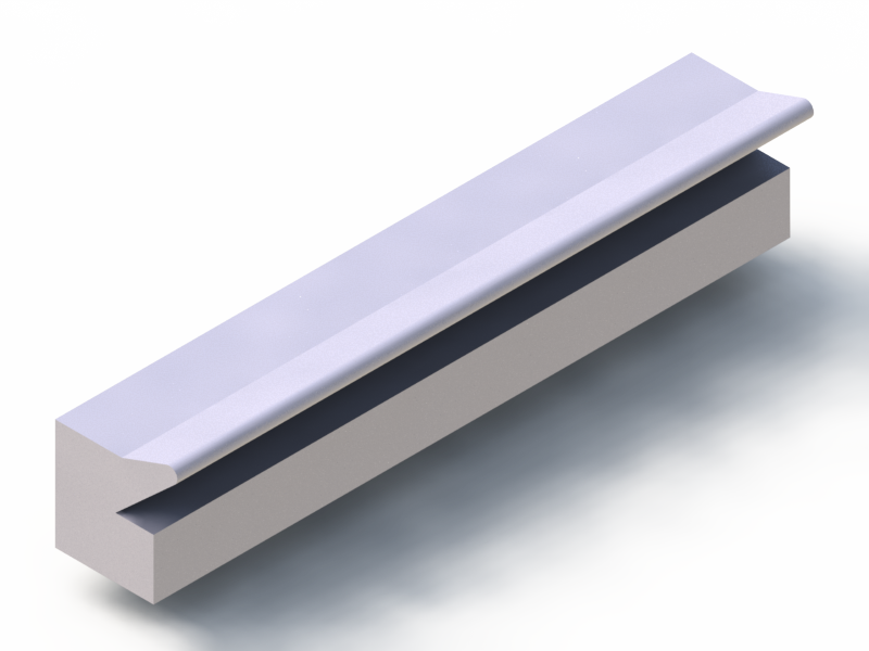 Silicone Profile P2231C - type format Lipped - irregular shape