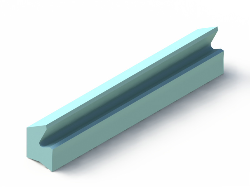 Silicone Profile P2448E - type format Lipped - irregular shape