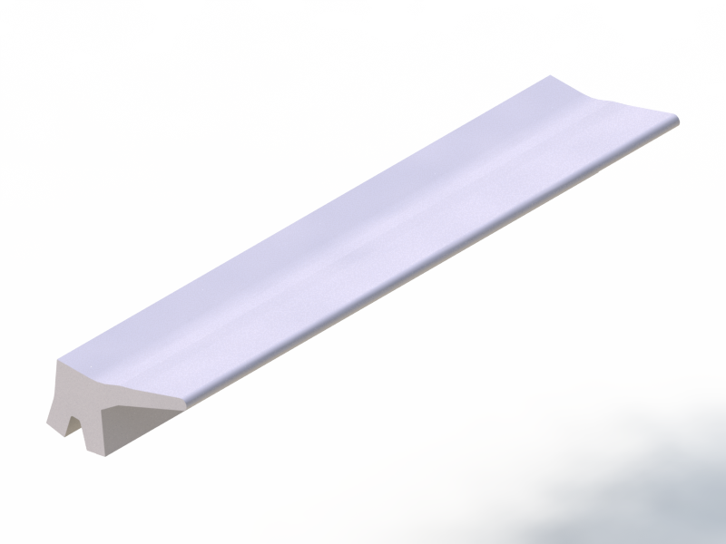 Silicone Profile P2565AL - type format Lipped - irregular shape