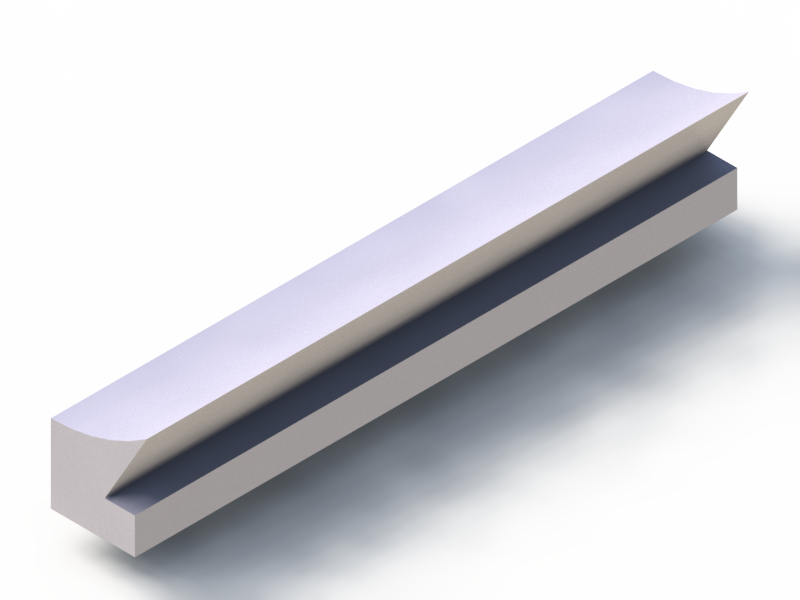 Silicone Profile P268LQ - type format Lipped - irregular shape