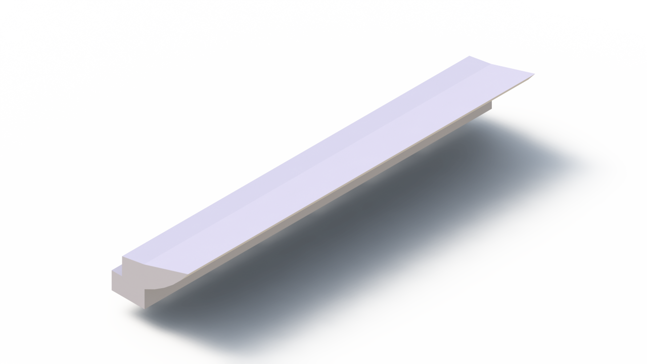 Silicone Profile P268QE - type format Lipped - irregular shape