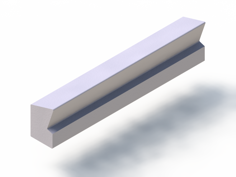 Silicone Profile P2821 - type format Lipped - irregular shape