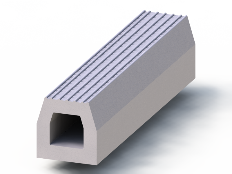 Silicone Profile P2851E - type format Trapezium - irregular shape