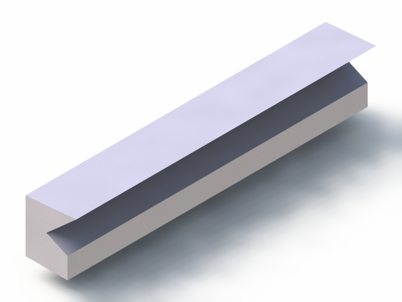 Silicone Profile P2851HV - type format Lipped - irregular shape