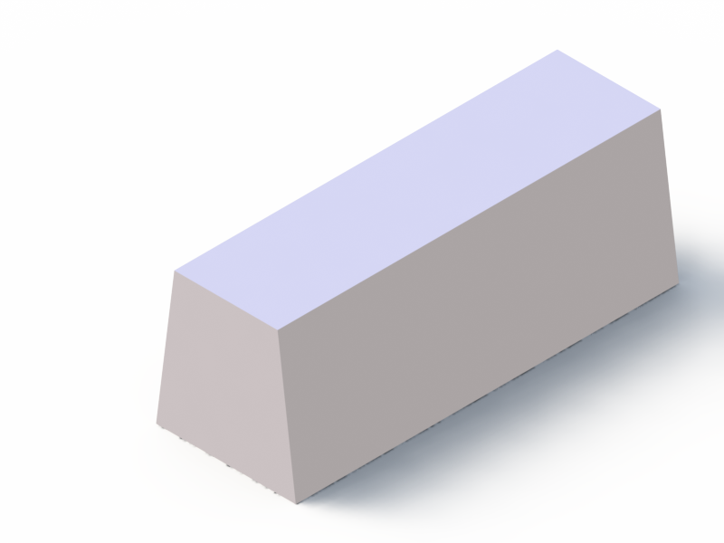 Silicone Profile P286C - type format Trapezium - irregular shape