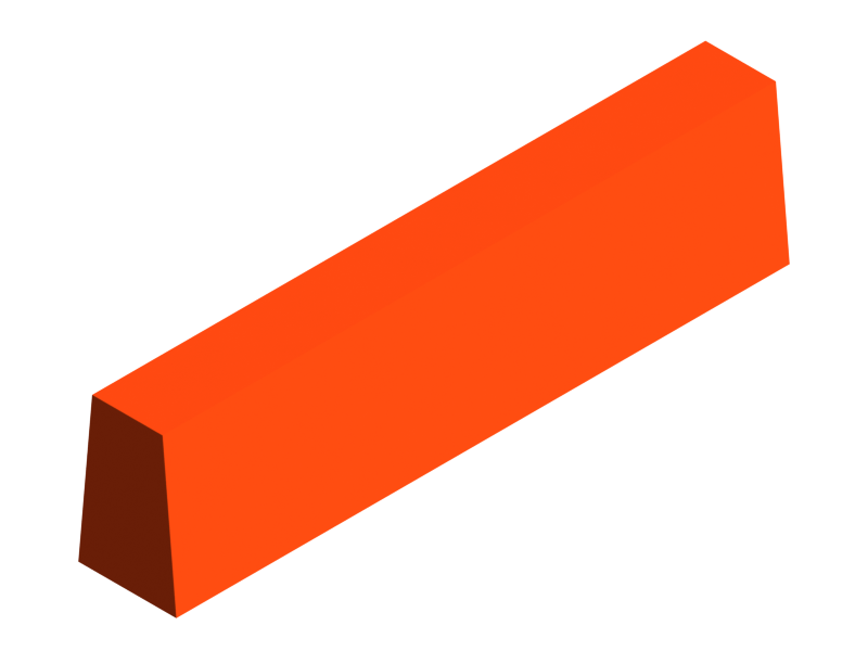 Silicone Profile P290A - type format Trapezium - irregular shape