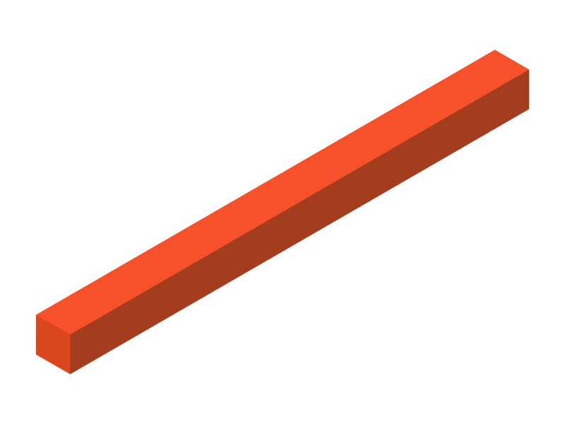 Silicone Profile P4007,507,5 - type format Square - regular shape