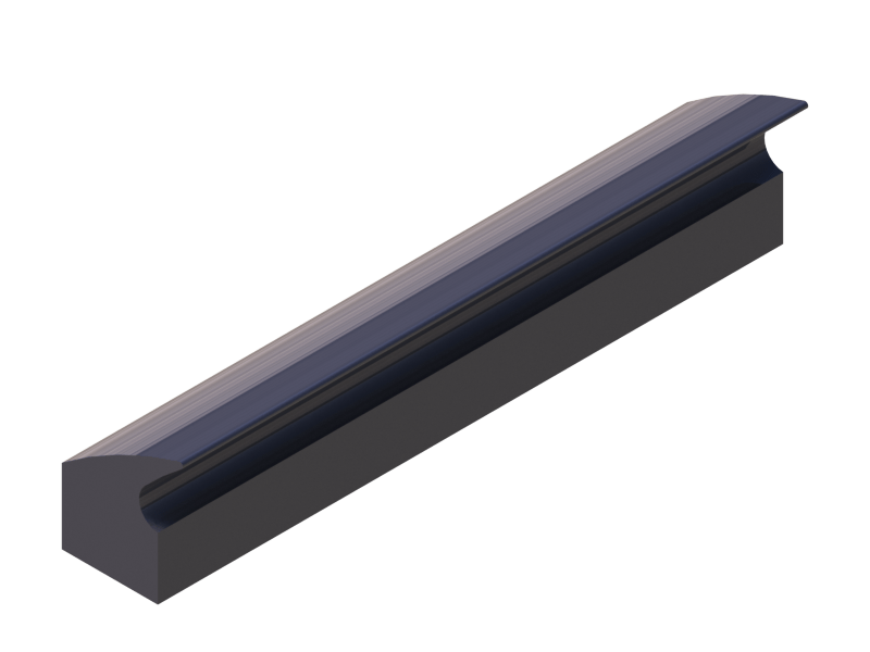 Silicone Profile P40484 - type format Lipped - irregular shape