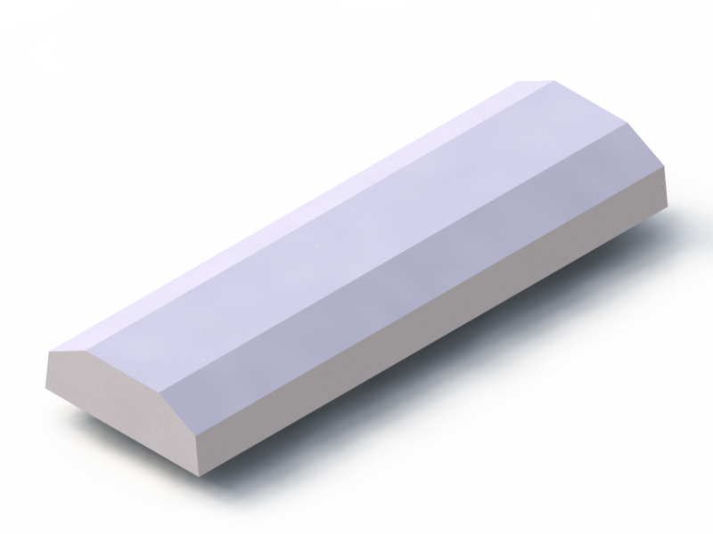 Silicone Profile P40965CX - type format Trapezium - irregular shape