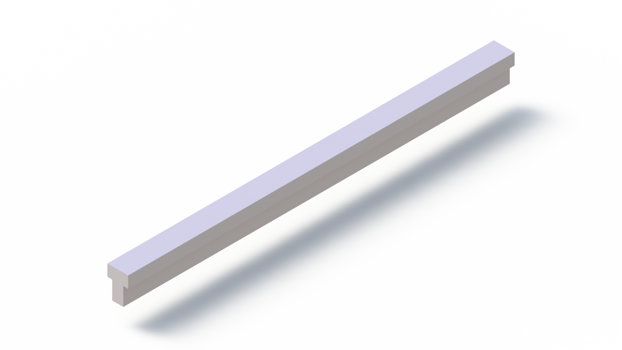 Silicone Profile P40965LC - type format T - irregular shape