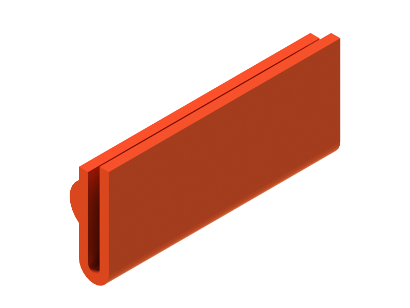 Silicone Profile P423B - type format U - irregular shape