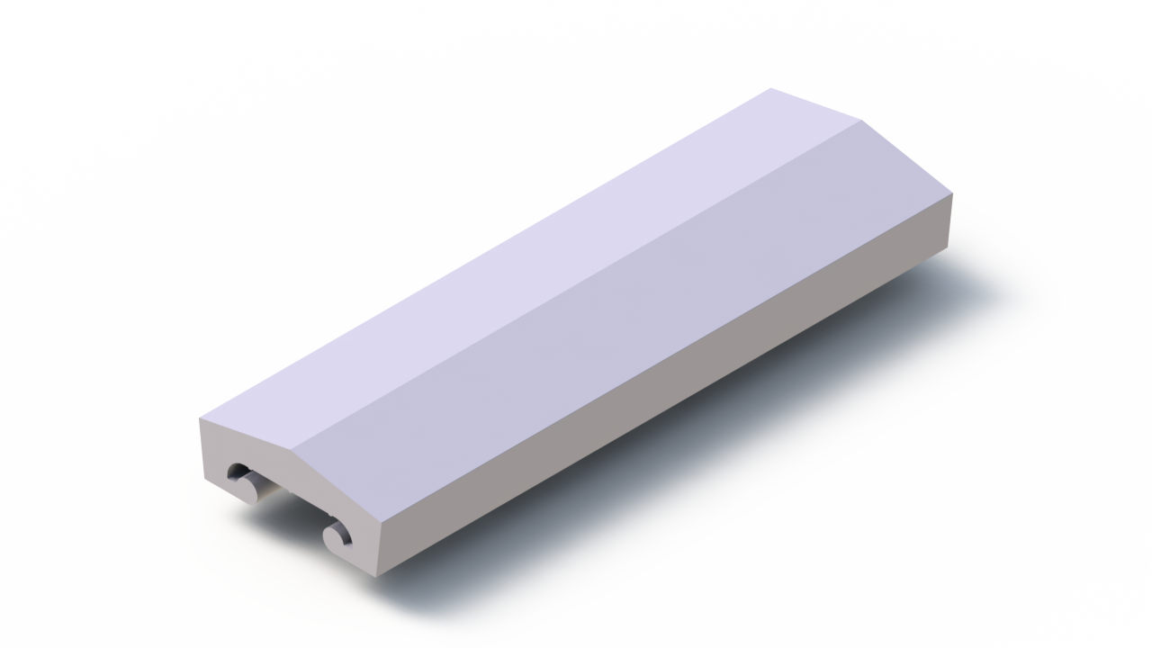 Silicone Profile P4493E - type format U - irregular shape