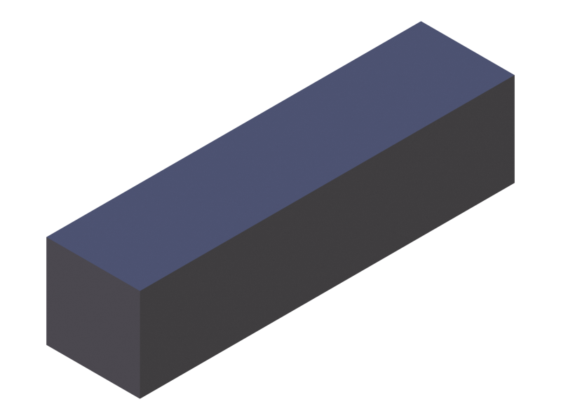 Silicone Profile P502525 - type format Square - regular shape