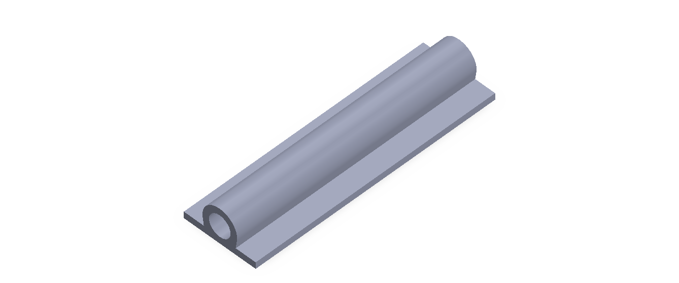 Silicone Profile P591B - type format Flat Silicone profile with Bubble - irregular shape