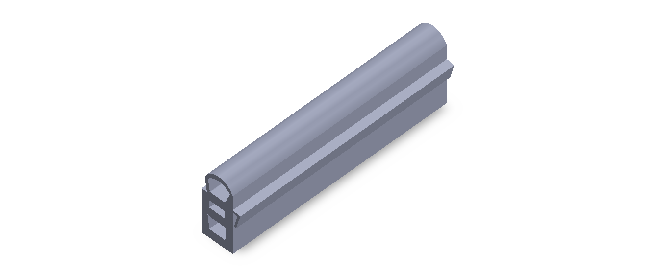 Silicone Profile P594-35 - type format Double Hole - irregular shape