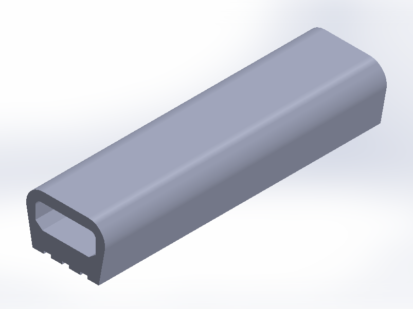 Silicone Profile P684C - type format D - irregular shape