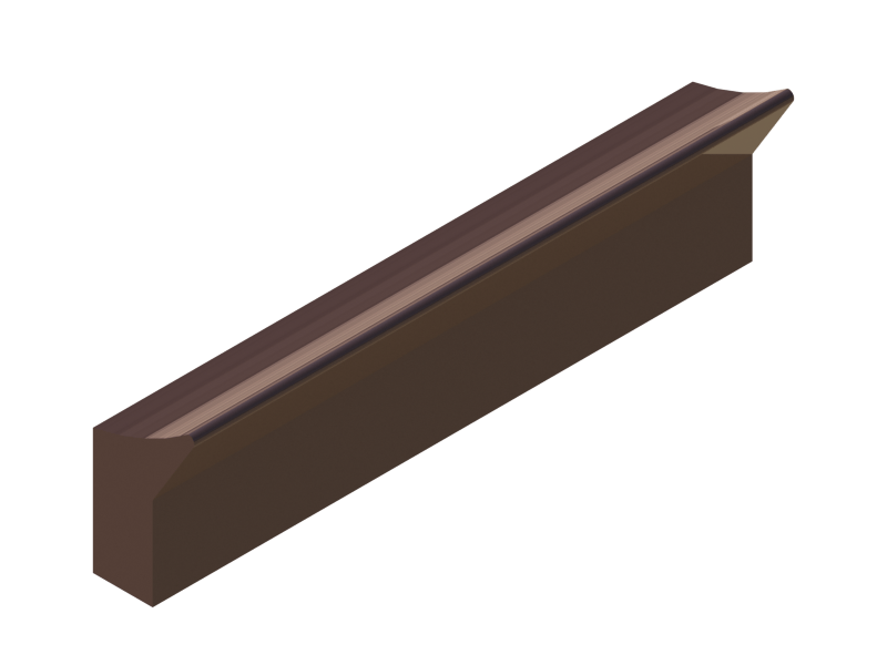 Silicone Profile P914 - type format Lipped - irregular shape