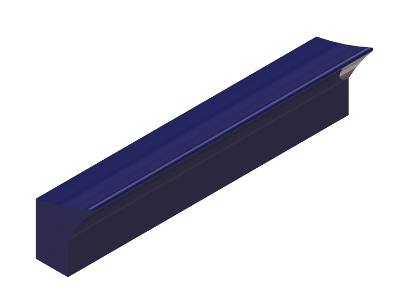 Silicone Profile P915B - type format Lipped - irregular shape