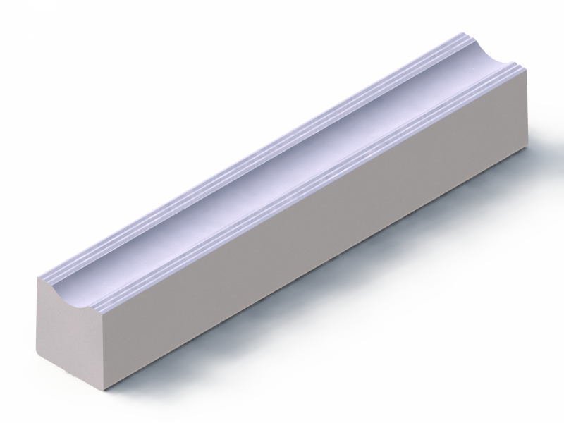 Silicone Profile P92022N - type format Trapezium - irregular shape