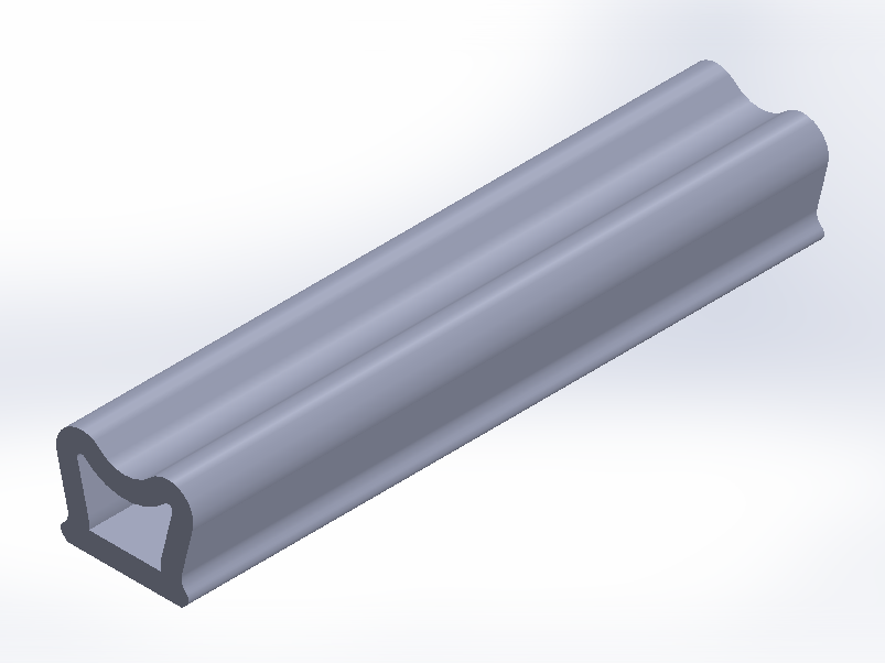 Silicone Profile P92394A - type format D - irregular shape