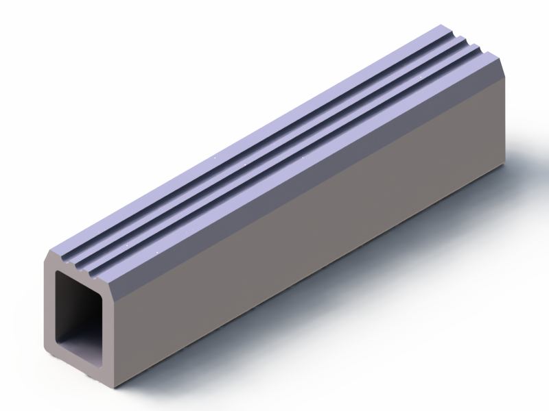 Silicone Profile P92487C - type format Trapezium - irregular shape