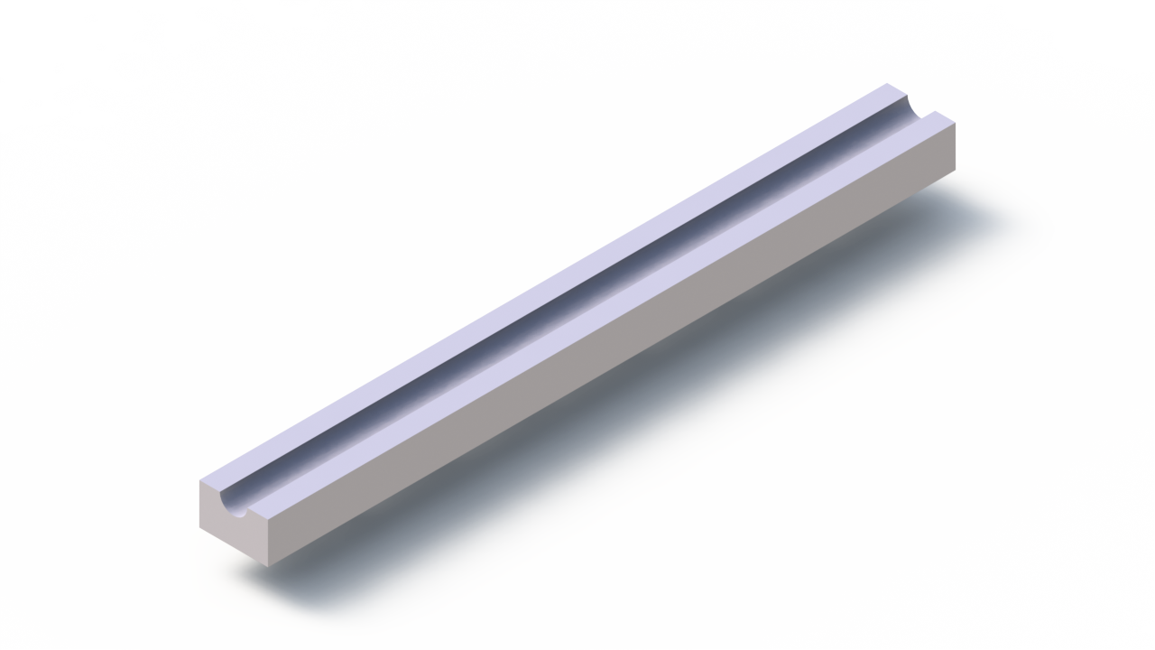 Silicone Profile P93537CW - type format U - irregular shape