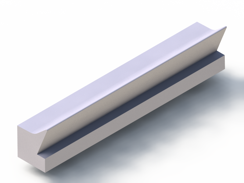 Silicone Profile P93539F - type format Lipped - irregular shape