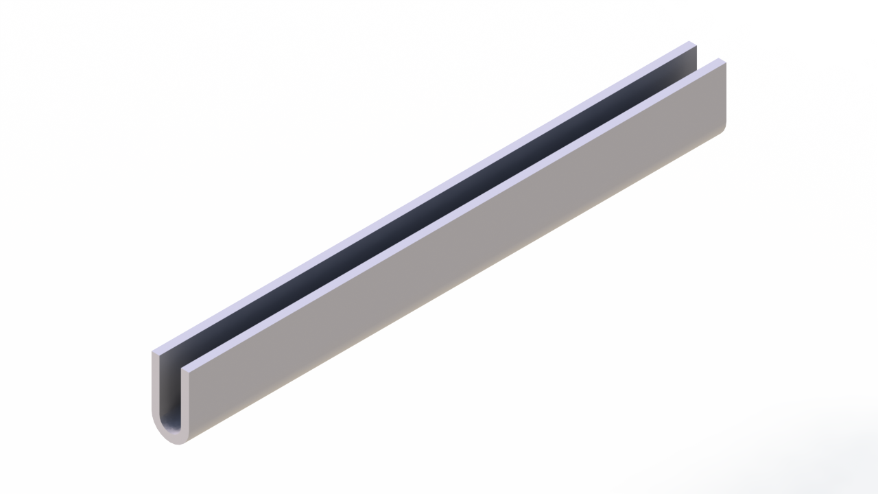 Silicone Profile P94573AB - type format U - irregular shape