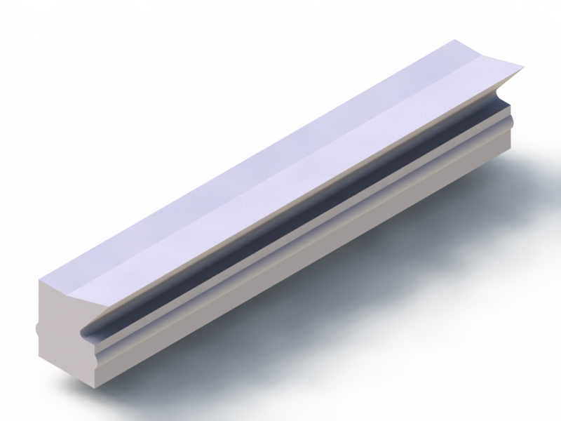 Silicone Profile P94850AT - type format Lipped - irregular shape
