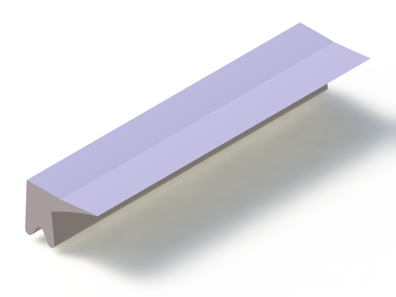 Silicone Profile P95697A - type format Lipped - irregular shape