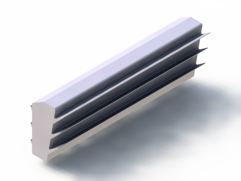 Silicone Profile P97456E - type format Double Hole - irregular shape