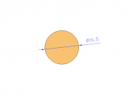 Perfil de Silicona CS4016,5 - formato tipo Cordón - forma de tubo