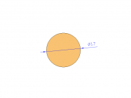 Perfil de Silicona CS4017 - formato tipo Cordón - forma de tubo