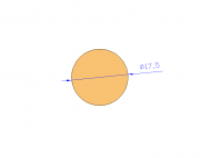 Perfil de Silicona CS4017,5 - formato tipo Cordón - forma de tubo